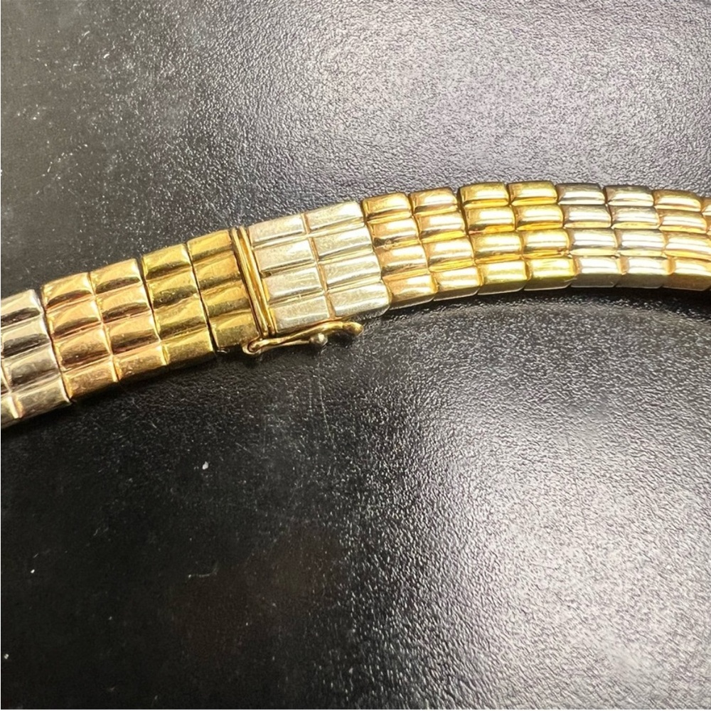 Vintage Van Cleef Tri Color Choker with Diamonds Made in France - Picture 10 of 10